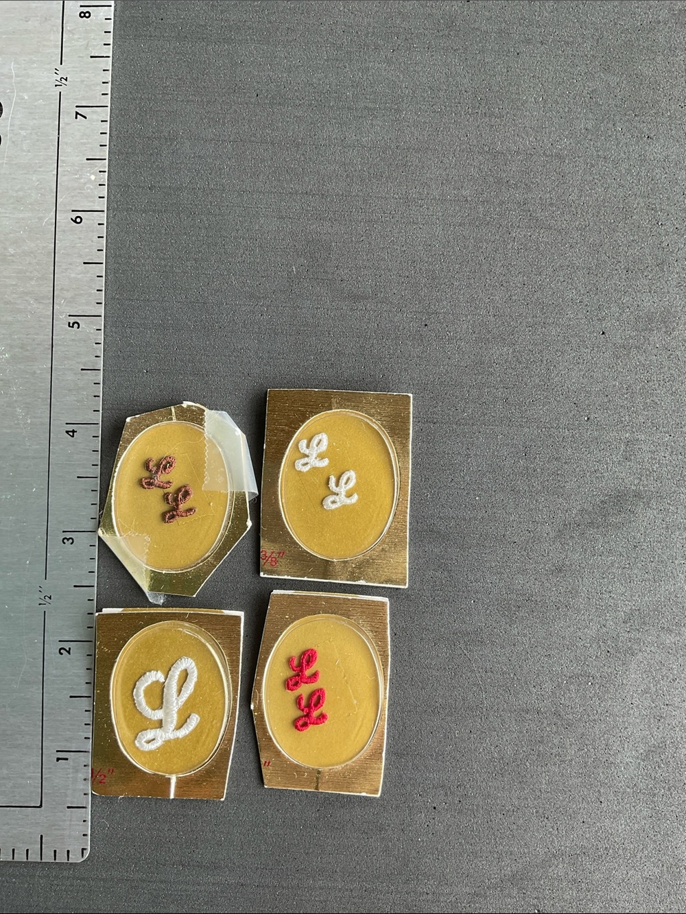 Embroidered letter ‘L' Monogram  Patches -